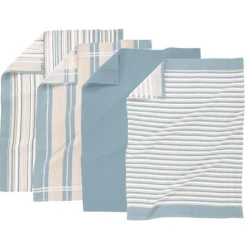Tiseco Multilines theedoek 50 x 70 cm katoen soft blue