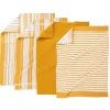 Tiseco Multilines theedoek 50 x 70 cm katoen zwart 4 stuks