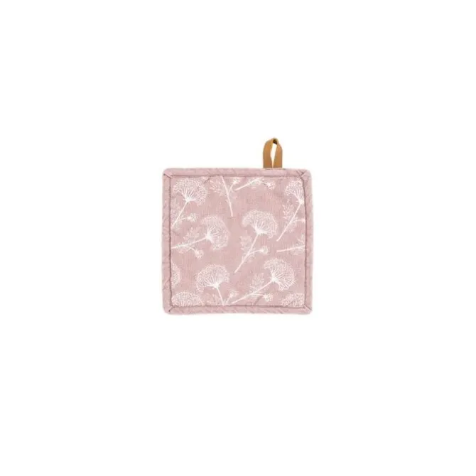 Tiseco Myrna Floral pannenlap 20 x 20 cm katoen pink