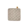 Tiseco Myrna pannenlap 20 x 20 cm katoen taupe 2 stuks