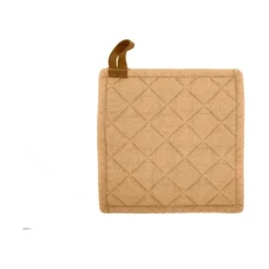 Tiseco Myrna pannenlap 20 x 20 cm katoen camel 2 stuks