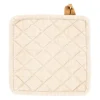 Tiseco Myrna pannenlap 20 x 20 cm katoen ivory 2 stuks