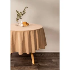 Tiseco Myrna tafelkleed ø 180 cm katoen indian tan