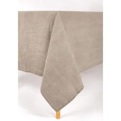 Tiseco Myrna tafelkleed 145 x 300 cm katoen taupe