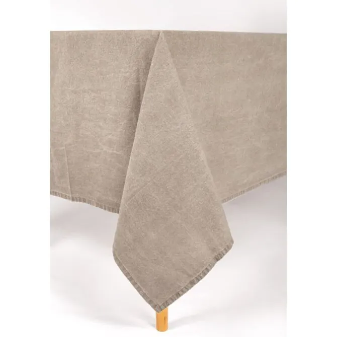 Tiseco Myrna tafelkleed 145 x 300 cm katoen taupe
