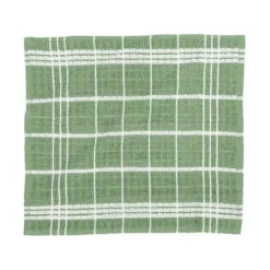 Tiseco Oman vaatdoek 32 x 35 cm katoen smoke green 6 stuks