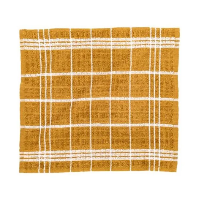 Tiseco Oman vaatdoek 32 x 35 cm katoen camel 6 stuks