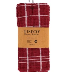 Tiseco Oman vaatdoek 32 x 35 cm katoen red 6 stuks