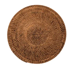 Tiseco onderzetter ø 15 cm rattan bruin