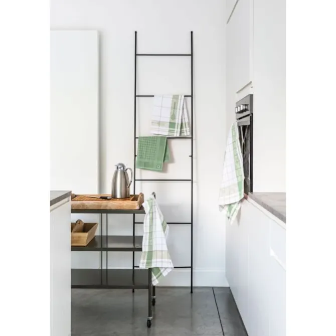 Tiseco Pharao Arabesque theedoek 50 x 70 katoen smoke green 3 stuks