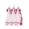 Tiseco Pharao Arabesque theedoek 50 x 70 katoen red 3 stuks