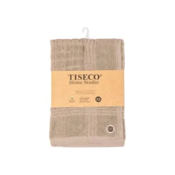 Tiseco Pharao handdoek 50 x 50 cm katoen sand 2 stuks
