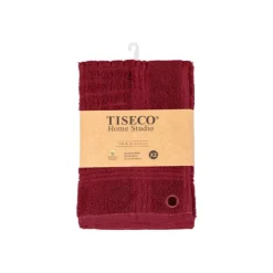 Tiseco Pharao handdoek 50 x 50 cm katoen red 2 stuks