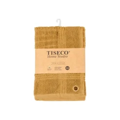 Tiseco Pharao handdoek 50 x 50 cm katoen camel 2 stuks