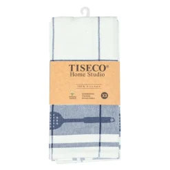 Tiseco Pharao Utensils theedoek 50 x 70 cm katoen dark blue 3 stuks