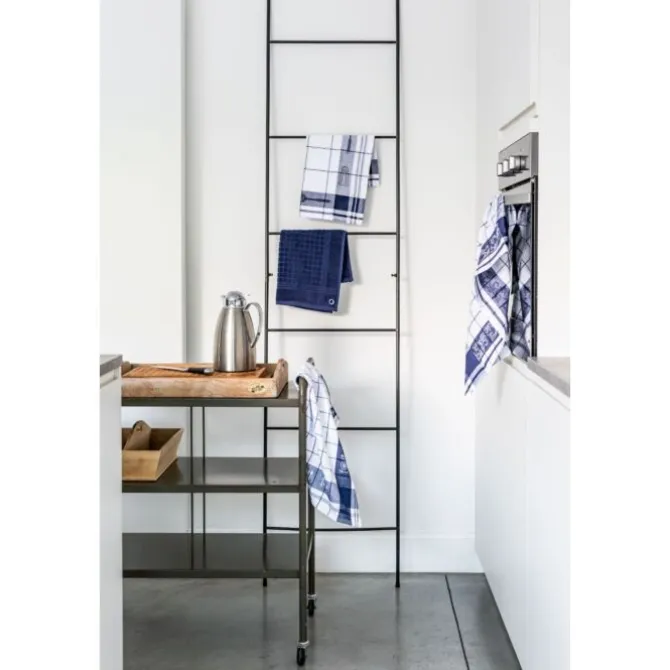 Tiseco Pharao Utensils theedoek 50 x 70 cm katoen dark blue 3 stuks