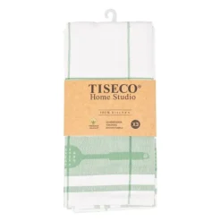 Tiseco Pharao Utensils theedoek 50 x 70 cm katoen smoke green 3 stuks