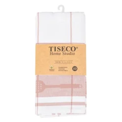 Tiseco Pharao Utensils theedoek 50 x 70 cm katoen pink 3 stuks