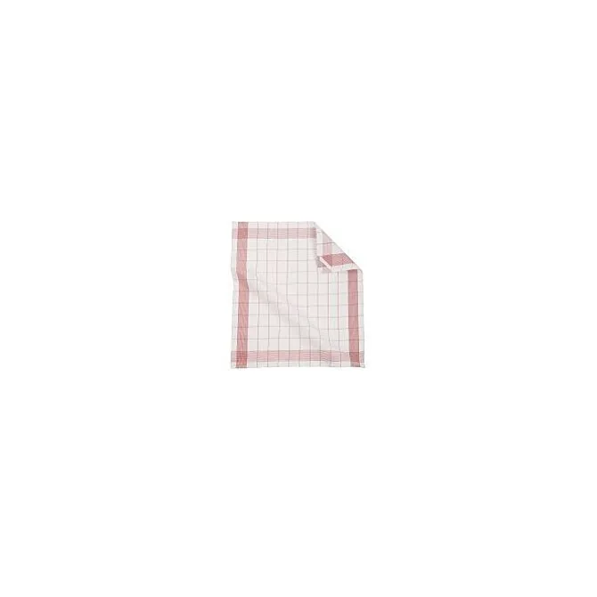 Tiseco professionele theedoek 55 x 75 cm katoen rood 2 stuks