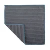 Tiseco Rib vaatdoek 30 x 30 cm microvezel dark grey 2 stuks