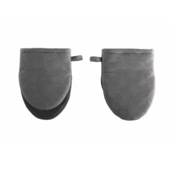 Tiseco Ruga Gripper 14 x 20 cm katoen zwart 2 stuks