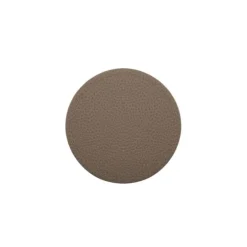 Tiseco Trudo onderzetter ø 10 cm vegan leer taupe 4 stuks