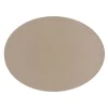 Tiseco Trudo placemat ovaal 33 x 45 cm vegan leer sand