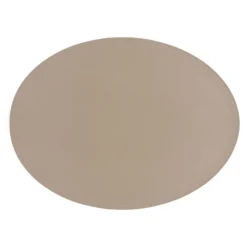 Tiseco Trudo placemat ovaal 33 x 45 cm vegan leer grey