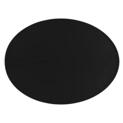 Tiseco Trudo placemat ovaal 33 x 45 cm vegan leer zwart