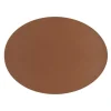 Tiseco Trudo placemat ovaal 33 x 45 cm vegan leer caramel