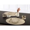 Tiseco Trudo placemat ovaal 33 x 45 cm vegan leer cream