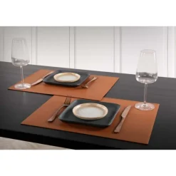Tiseco Trudo placemat 33 x 45 cm vegan leer caramel