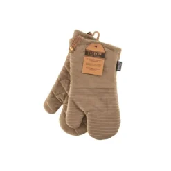 Tiseco Velmar ovenwant 33 x 17 cm katoen taupe 2 stuks