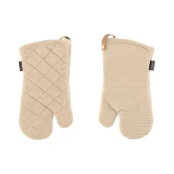 Tiseco Velmar ovenwant 33 x 17 cm katoen beige 2 stuks