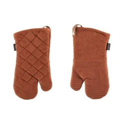 Tiseco Velmar ovenwant 33 x 17 cm katoen cognac 2 stuks