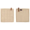 Tiseco Velmar pannenlap 20 x 20 cm katoen beige 2 stuks