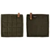 Tiseco Velmar pannenlap 20 x 20 cm katoen olijfgroen 2 stuks