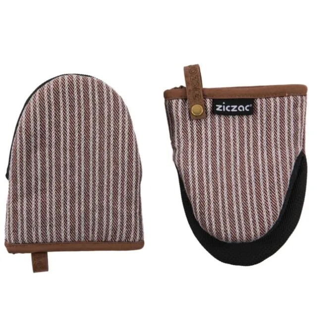 Tiseco Venton Gripper polyester dark taupe 2 stuks