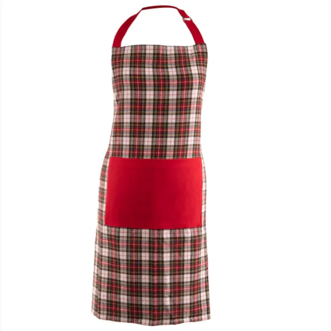 Tiseco Xmas schort 75 x 80 cm katoen rood