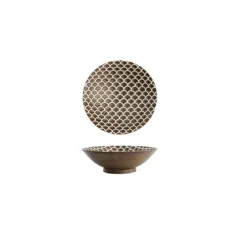 Tokyo design Iga Matte Mermaid saladeschaal ø 25 cm keramiek donkerbruin