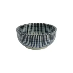 Tokyo design Shin Tokusa kom ø 10,7 cm keramiek crème blauw gestreept