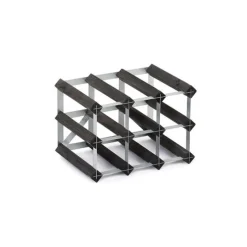 Traditional Wine Rack Co. wijnrek voor 9 flessen 32,4 x 22,8 cm verbrande eik bruin
