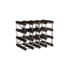 Traditional Wine Rack Co. wijnrek voor 9 flessen donker eikenhout