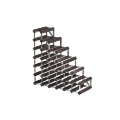 Traditional Wine Rack Co. wijnrek voor onder de trap 61,2 x 22,8 cm verbrande eik bruin