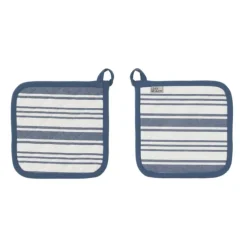 Ulster Weavers Denim Stripe pannenlap katoen blauw