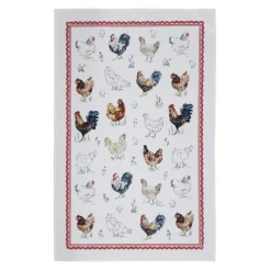 Ulster Weavers Farm Birds theedoek katoen