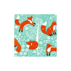Ulster Weavers Foraging Fox ovenwant katoen blauw