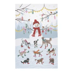 Ulster Weavers Ice Skating Cats And Dogs theedoek katoen