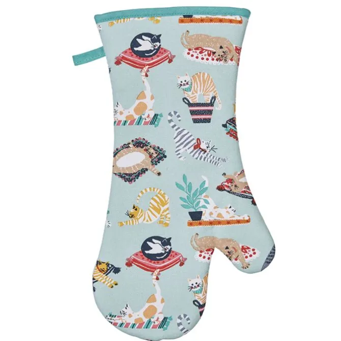 Ulster Weavers Kitty Cats ovenwant katoen blauw