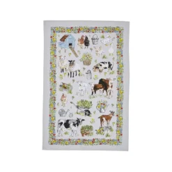 Ulster Weavers Portman Farm theedoek katoen blauw